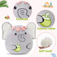 Athionsu 12-Inch Adorable Elephant Plush Toy Flower Crown with Coconut Detail for Toddler Kids and Boys  Great for Bedroom Decor and Cuddling