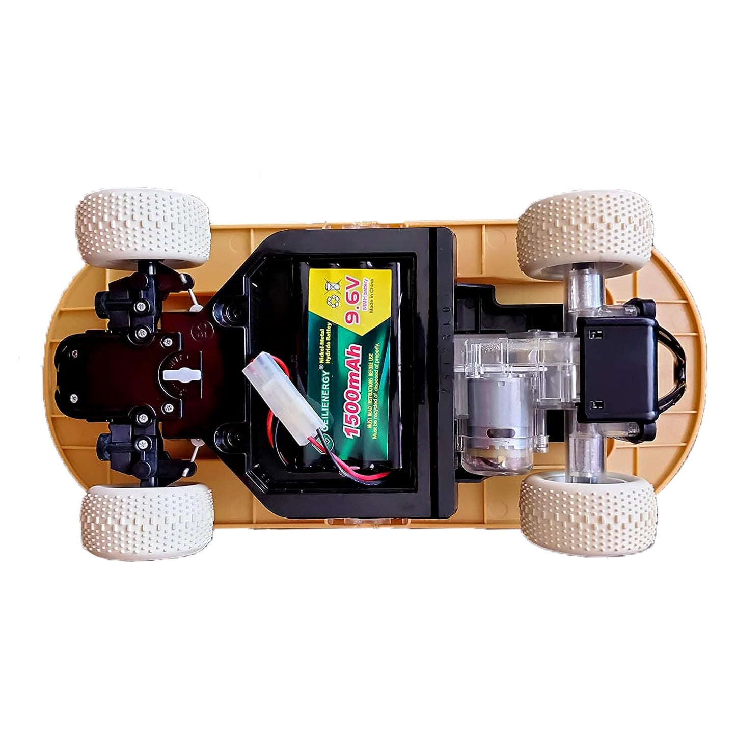 QBLPOWER 9.6V 1500mAh NI-MH Rechargeable Battery Pack for RC Cars, Boats, and Robots - Model QBLI5S01 with Charger Cable