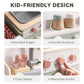 ROBOTIME Wooden Play Kitchen, Wood Kids Play Kitchen with Ice Maker and BBQ, Kids Play Kitchen Pretend Play Set with Lights & So