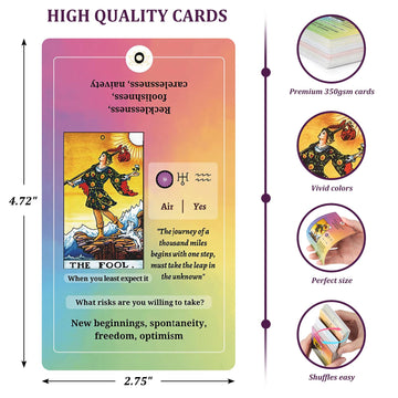 Fofeadm Tarot Cards For Beginners With Guide Book, Classic Tarot Cards With Meanings On Them, Tarot Decks For Tarot Learners