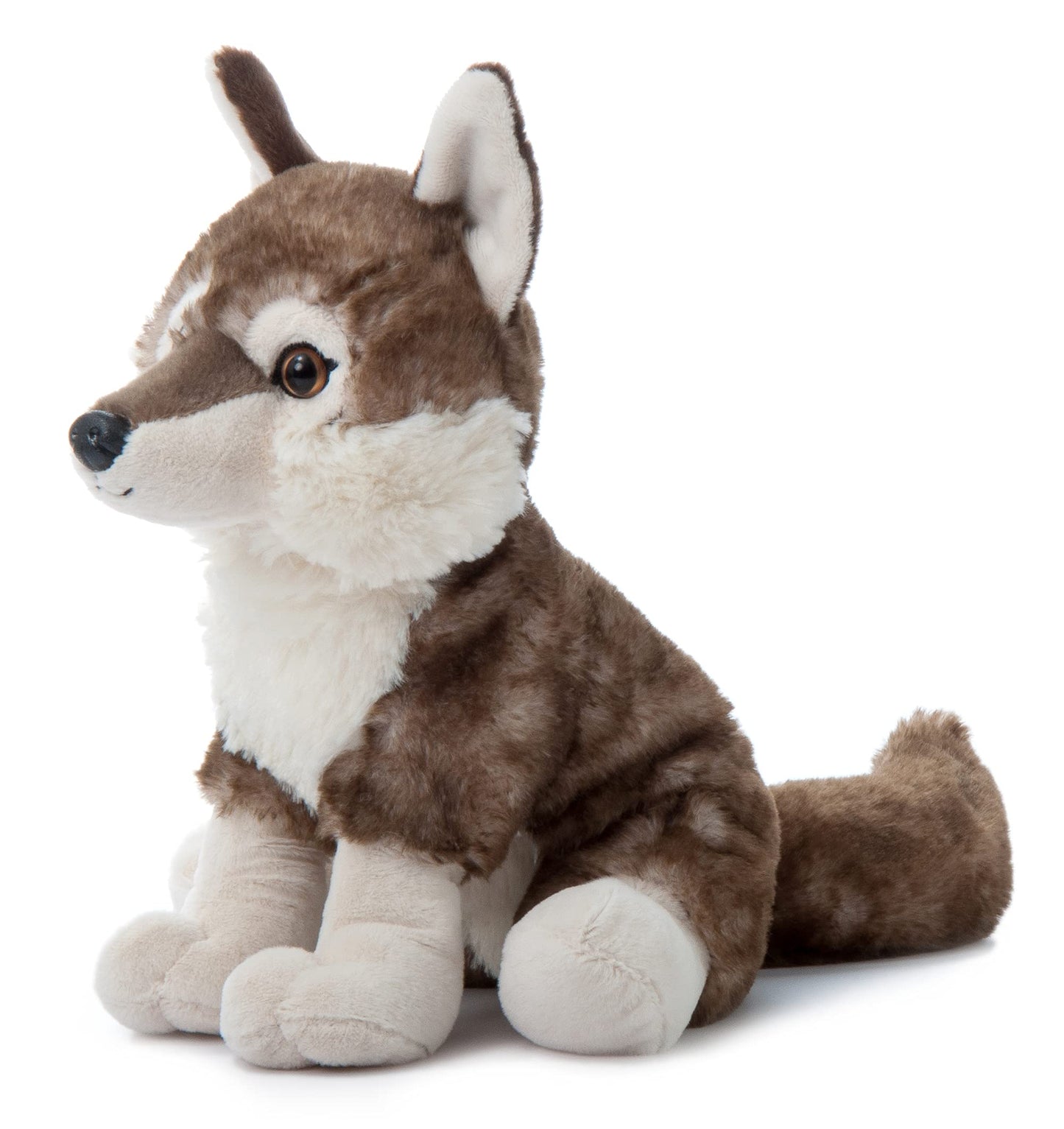 The Petting Zoo Timber Wolf Plush Toy - 12 Inch White Stuffed Animal, Model 420349, Perfect Gift for Kids