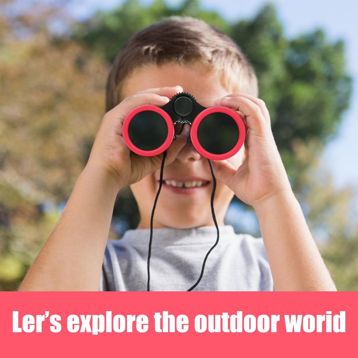 Dr. Anison Binoculars For Kids Toy Binoculars Set For Age 3-12 Years Old Boys Girls Outside Play, Bird Watching, Camping, Educat