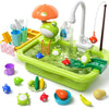 Play Sink with Running Water, Kitchen Play Sink Toy with Electric Faucet, Play Kitchen Accessories, Floating Pool Toys & Fishing