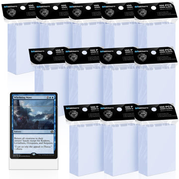 1200 Pack Card Sleeves, Perfect Fit Inner Sleeves Ideal For Double-Sleeving, Trading Card Sleeve Compatible With Mtg, Tcg, Gamin