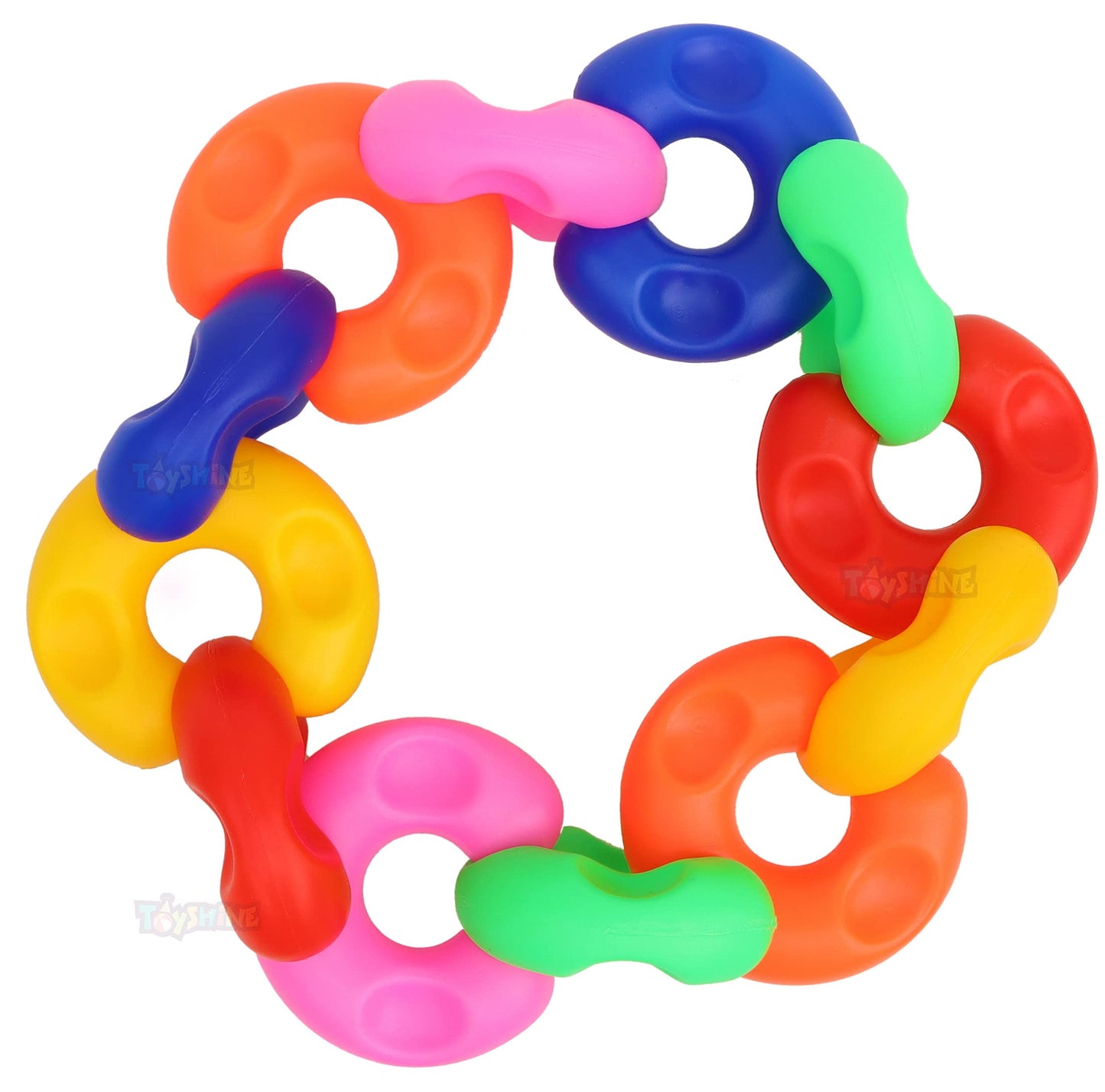 Toyshine Chain Links Set Of 12 Stem Toddler Toys & Gifts For Boys, Girls Ages 2 Years+  Mind Building Developmental Learning To
