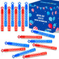 Red White Blue Party Favors Supplies Bulk 100 Pack, 4th of July Mini Bubbles Goodie Treat Gift Bags Stuffers for Kids, Fourth of