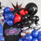 FunHot Spider Balloon Arch Kit - Red Blue Black Balloons for Boys Birthday & Baby Shower Party Decorations, Model B188-29E