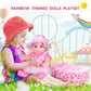 Zqdoll 12 Baby Dolls With Bassinet Bed, Rainbow Theme Reborn Cute Baby Doll Clothes And Accessories Set Include Pacifier Bottle