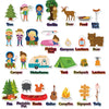 CHEFAN Camping Theme Felt Story Board Pieces, Precut Flannel Figures, Interactive Storytelling Teaching Play Kits for Toddlers, 