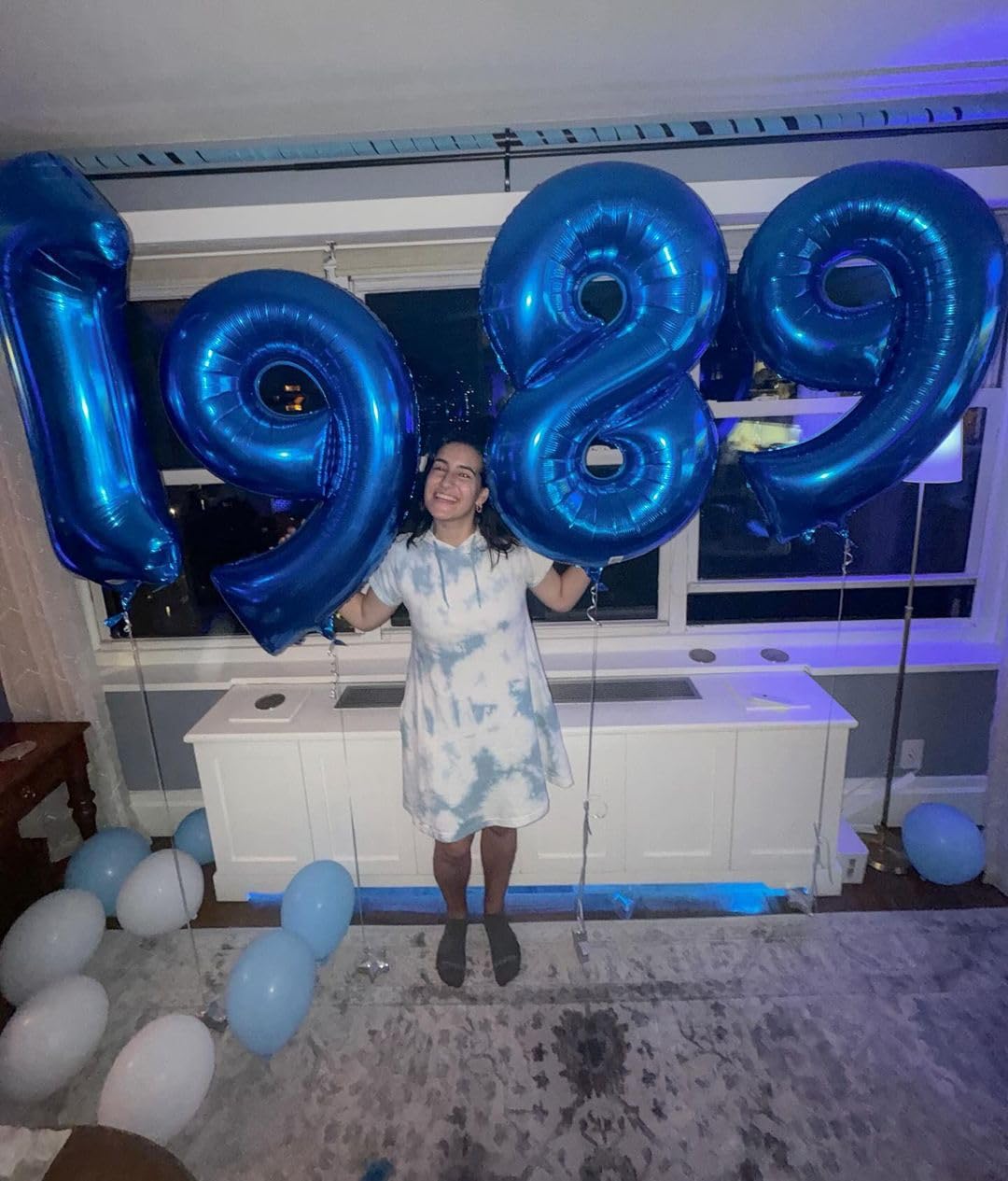 Navy Blue Number 19 Balloon 40 Inch, 19 Number Balloon, 19Th Navy Blue Birthday Decorations, 19 Year Old Girls Boys Blue Party S
