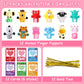 Jialwen 12 Pack Valentines Day Cards For Kids With Animal Finger Puppets Kids Valentine Gifts Exchange Greeting Cards School Cla