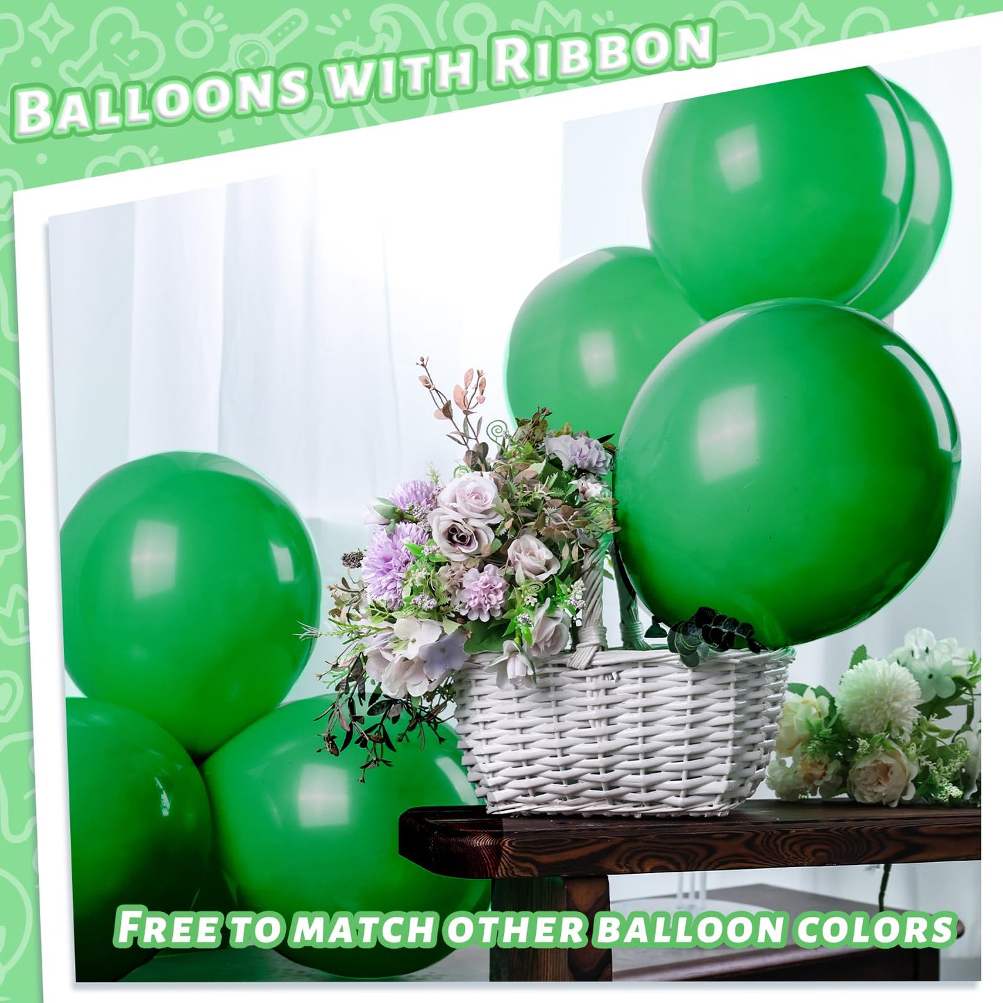 Lovestown 110Pcs Latex Balloons 12Inch, Helium Balloons Party Balloons Arch With Ribbon For Birthday Jungle Family Reunion Party St. Patrick'S Day Decorations Dark Green