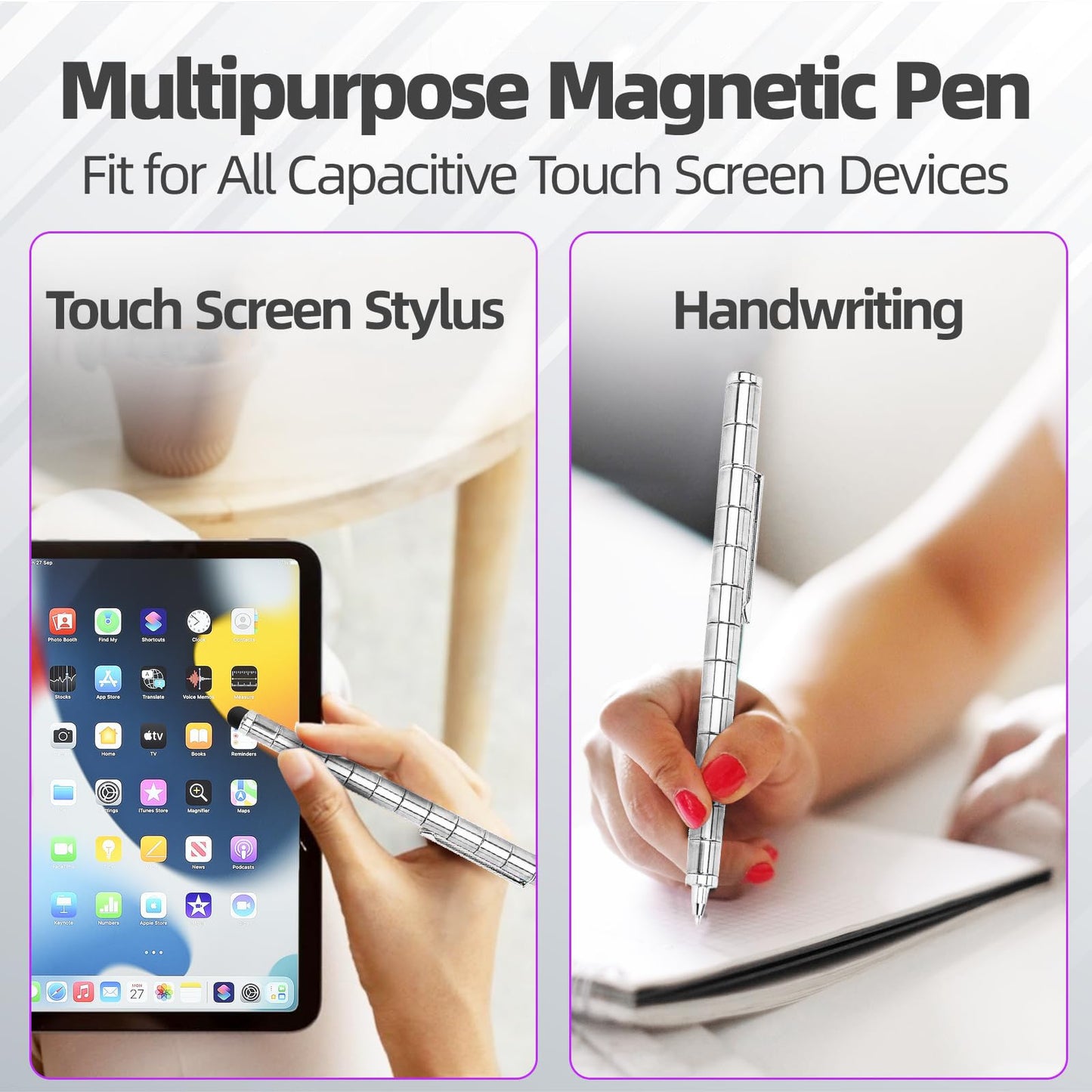 Magnetic Fidget Pen Toys - Multifunctional Writing Novel Pen For Friends, Kids, Boys, Girls, Teens 8 9 10 11 12, Office Teacher