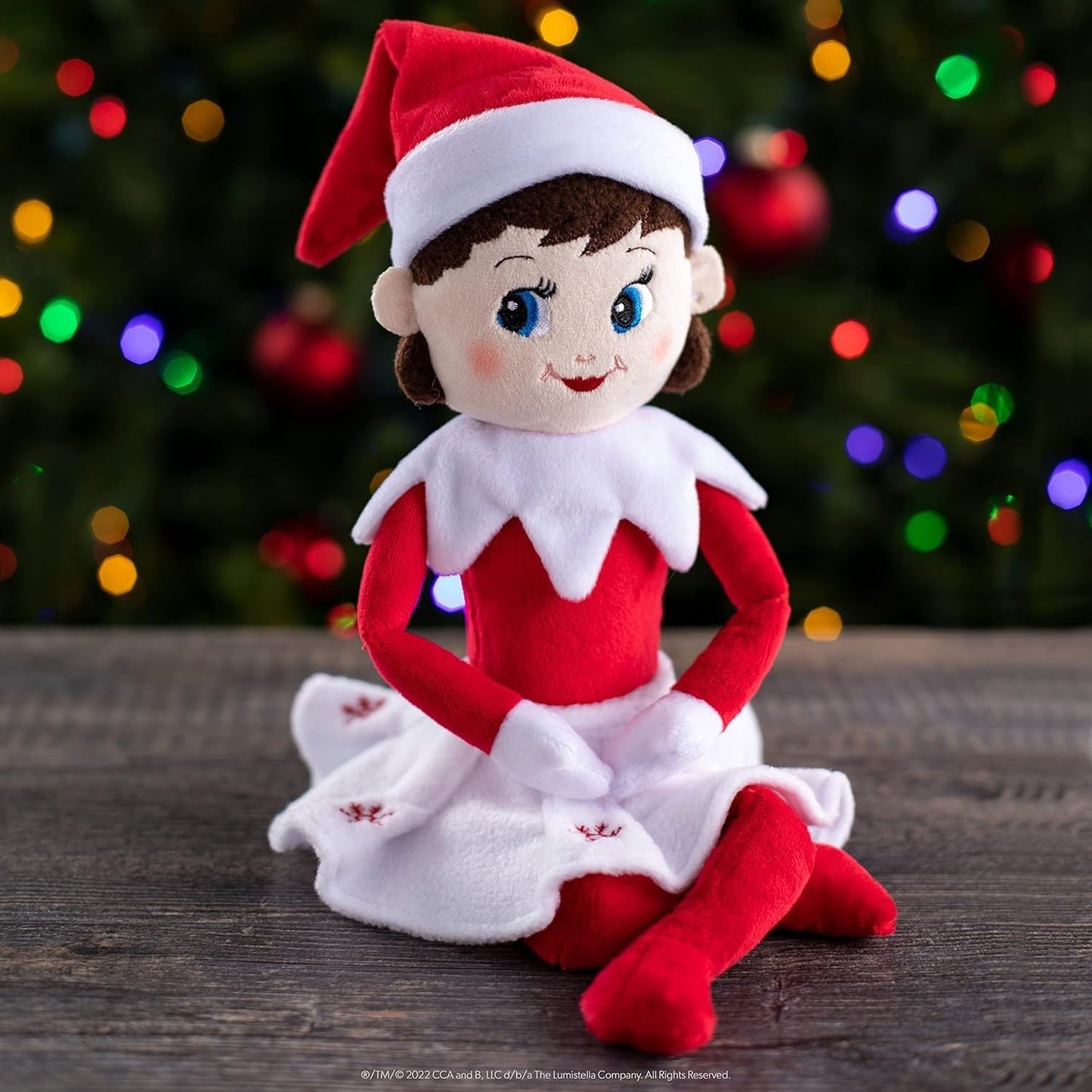 The Elf on the Shelf Girl Plushee Pal - 17" Plush Doll, Red & White, Model PPGIRL