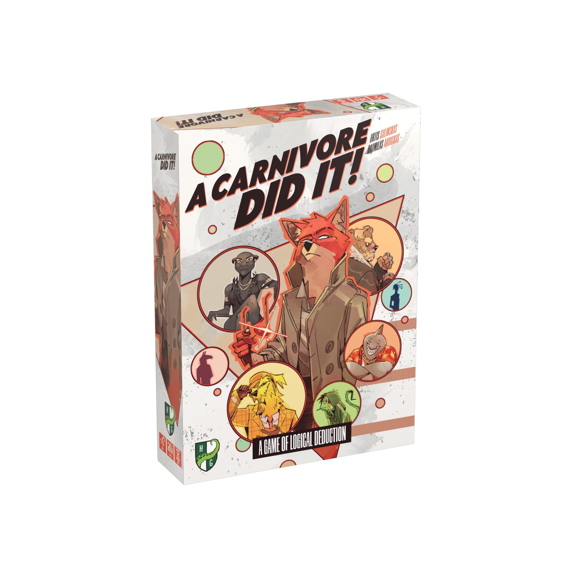 A Carnivore Did It! Board Game - Cooperative Logical Deduction Puzzle Game, 2000 Cases to Solve, Ages 8+, 1-5 Players, 10 Minute