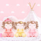 Gloveleya Baby Doll Gifts Plush Curly Girl Toys With Love 16'' Orange