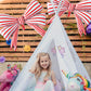 Kwuz 2 pcs Big Bow Balloons Red Strips 30 inch, Bow Party Balloons Decorations for Girls Birthday Mouse Themed Baby Shower Weddi