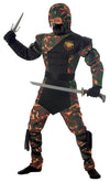 California Costumes Boys Special Ops Ninja Child Costume,Green/Brown