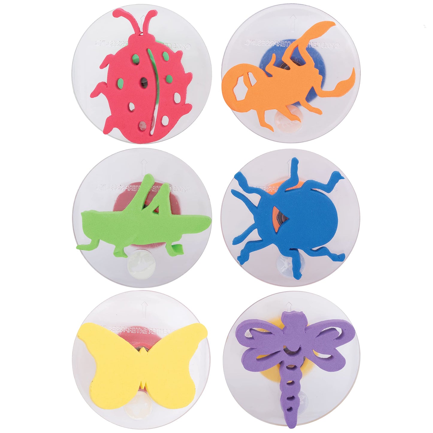 READY 2 LEARN Giant Stampers - Insects - Set 1 - Set of 6 - Easy to Hold Foam Stamps for Kids - Arts and Crafts Stamps for Displ