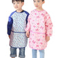 Plie Waterproof Kids Art Smocks 37 Colors (Age 1-10, S-XXL size), Blue Strawberry (25-XXL)