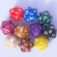 10Pc D20 Polyhedral Dice Set 22Mm For Dnd Rpg Mtg Table Games (Pearl Color Dice)