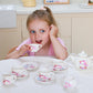 Tacobear Porcelain Tea Set for Girls Toys Unicorn Gift, 13pcs Tea Party Set with Teapot & Cup & Saucer & Suitcase, Kid Kitchen P