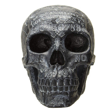 Summit Collection Black Ouija Skull Spirit Paranormal Black Magic Halloween Decorative Sculpture Collectible 8 Inch L