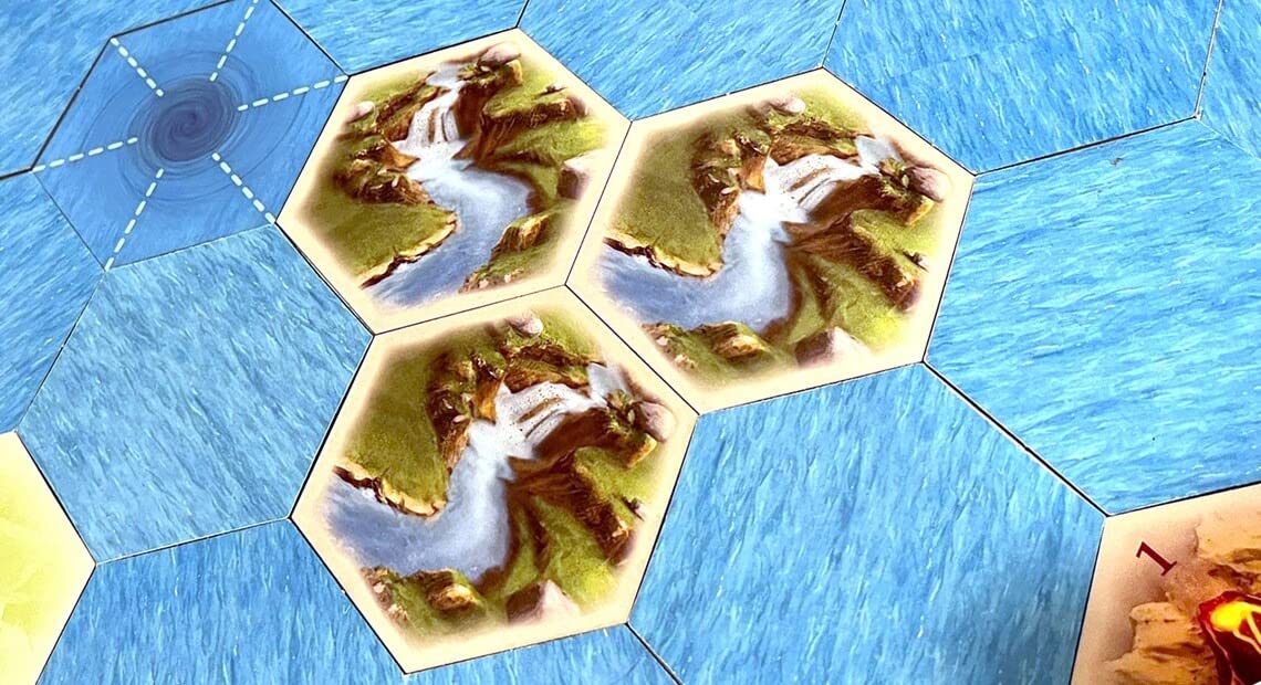Tabletop Monthly Gold River Hex Scenario Game Pieces Compatible With Catan'S Settlers Of Catan, Seafarers, And Catan Expansions