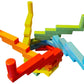 Wooden Bricks 45 Magnetic Building blocks, magnetic building set consisting of 25 colorful wooden bricks with 2 magnets, 15 colo