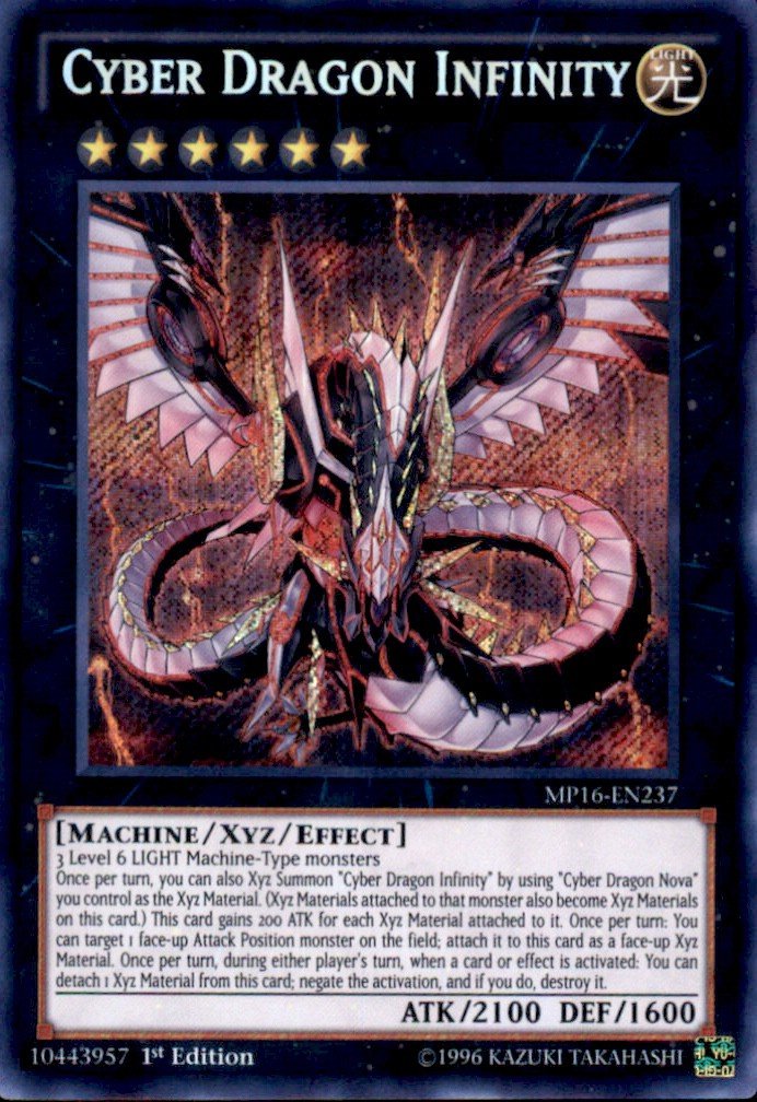 Yu-Gi-Oh! - Cyber Dragon Infinity (Mp16-En237) - Mega Pack 2016 - 1St Edition - Secret Rare
