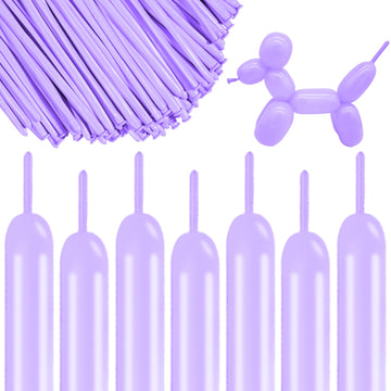 260 Long Balloons 100 Pack Pastel Purple Twisting Animal Balloons Thickening Latex Modeling Long Magic Balloons For Animal Model