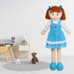 Love & Hug 36' Huggable Soft Doll | Blue Dress| Stuffed Plush Doll With Blue Dress And Soft Yarn Hair | Baby Doll Soft Toy For Kids And Toddlers To Love And Hug, Birthday Gift (Blue)