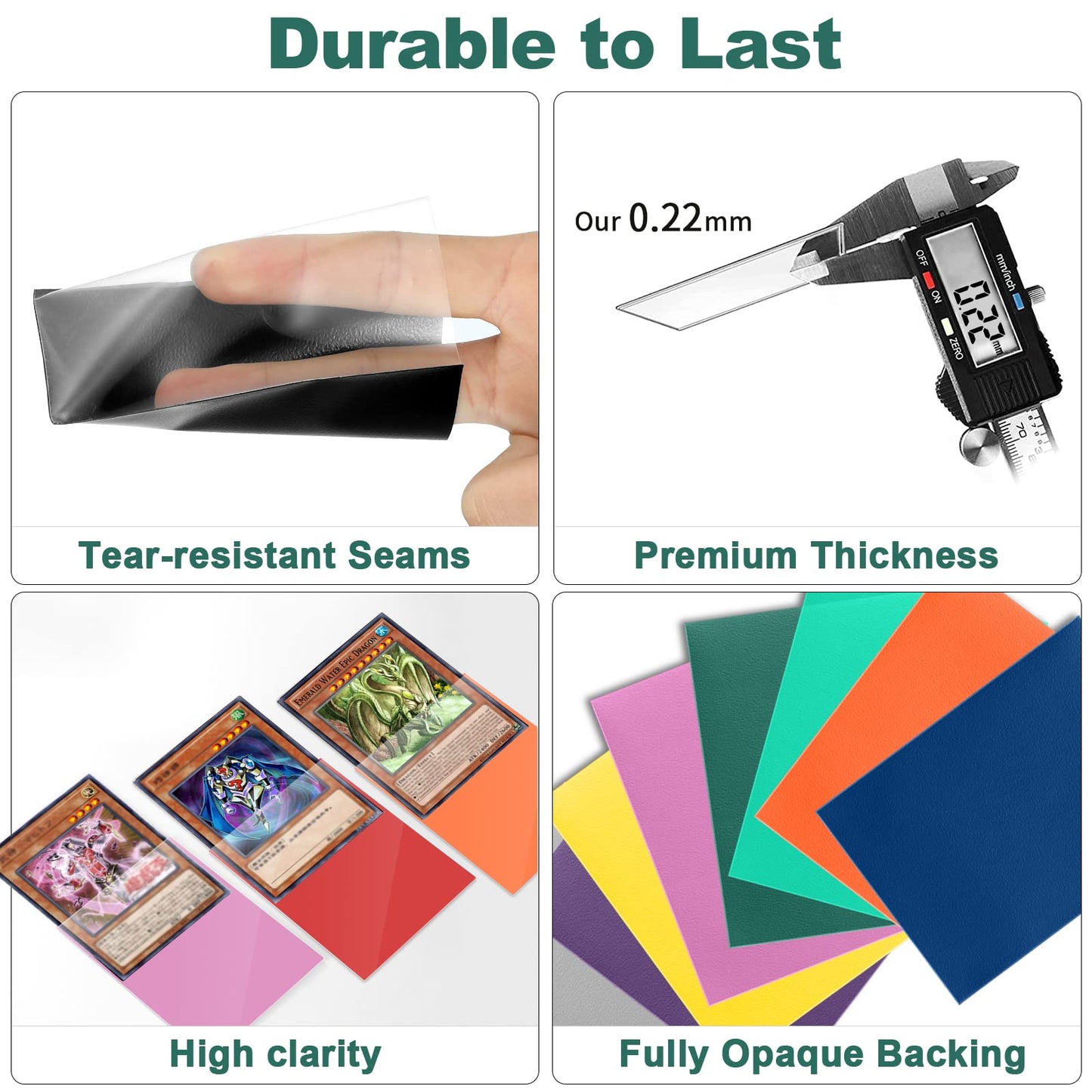 Green Yu-Gi-Oh Card Sleeve 200 Pack, Japanese Small Card Sleeves Photocard Sleeves 62X89Mm, Back Textured Perfect Shuffling, Pro