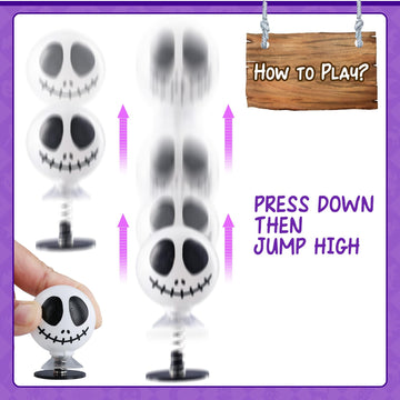 Mgparty 24 Pcs Halloween Jumping Popper Spring Toys For Kids, Halloween Party Favors, Goodie Bag Stuffers, Pinata Fillers, Holiday Gifts For Boys Girls