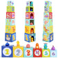 KMTJT Dinosaur Sorting and Stacking Toys for Toddlers, Montessori Learning Blocks, Multicolor, Ideal for 1-3 Year Olds