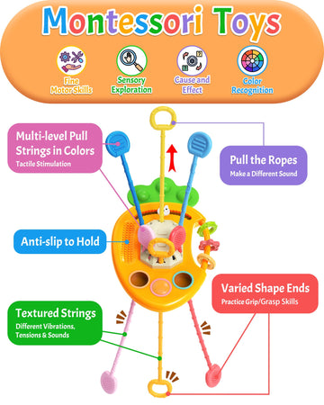 Yetonamr Baby Teething Toys, Easter Basket Stuffers For 6-12-18 Months, Toddler Easter Basket Birthday Gift Sensory Montessori Toys For 1 2 3 Year Old Boy Girl Infant