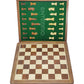 Enterro Wooden Drawer Chess Set 10 X 10 Inch With Magnetic Chessman Coins - Handcrafted Indoor Game & Travel Friendly For Kids A