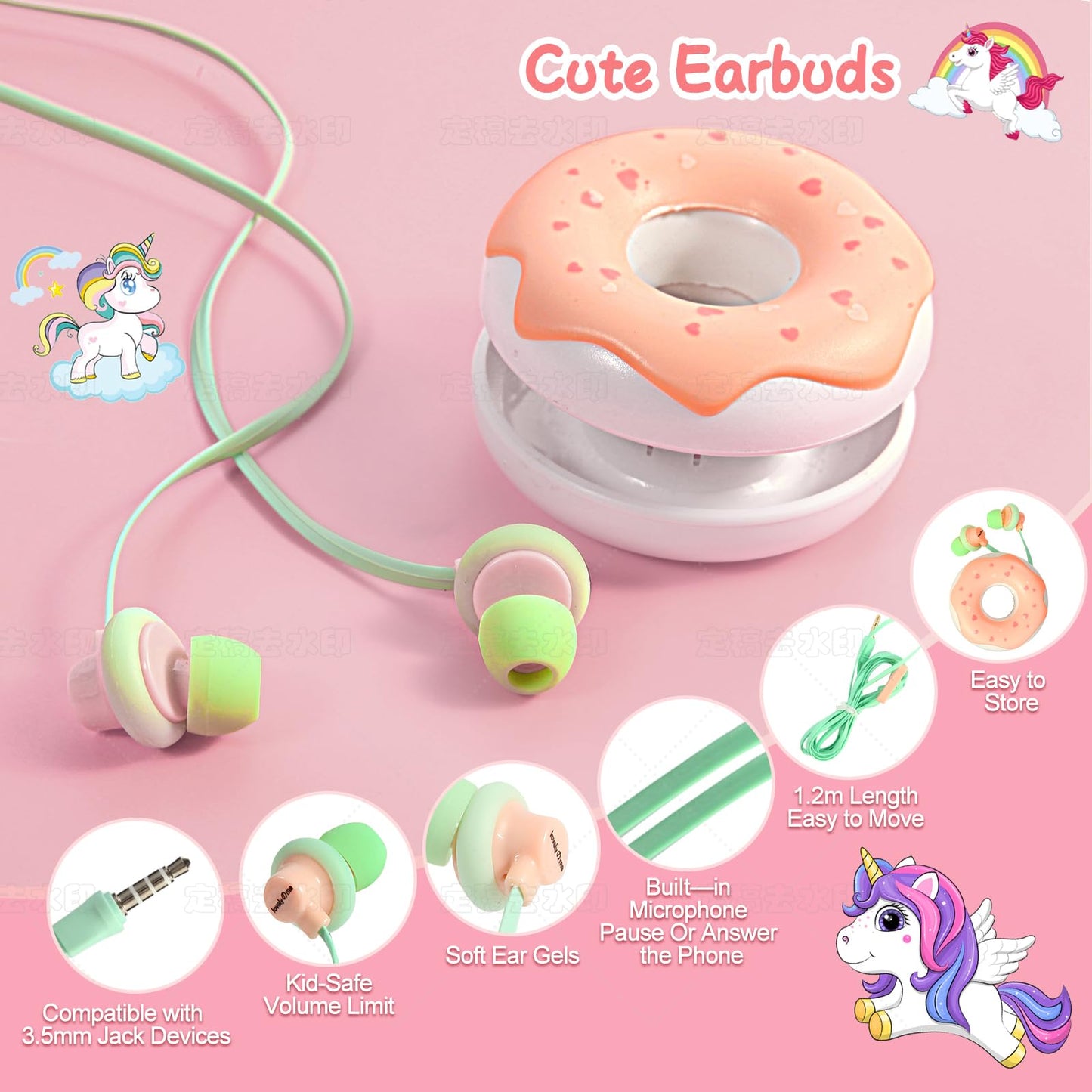 Unicorn Gifts for Girls 5 6 7 8 9 10+ Years Old,Birthday Gift Box Set for Girls,Unicorn Basket with Kids Earbuds,Girls Shiny Uni