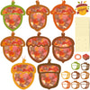 Renbuzhu 40PCS Fall Crafts Bulk: Acorn Paper Suncatchers DIY Kit for Autumn Thanksgiving Activities Decorations, Window Stained 