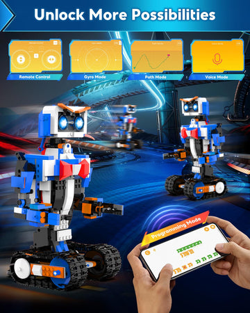 Robot Building Kits For Kids, Stem Toys For Boys Age 8-12, App & Remote Control Educational Coding Building Sets, Programmable Robot For Kids, Rechargeable Robotic Kit Gifts For Girls Boys (635 Pcs)