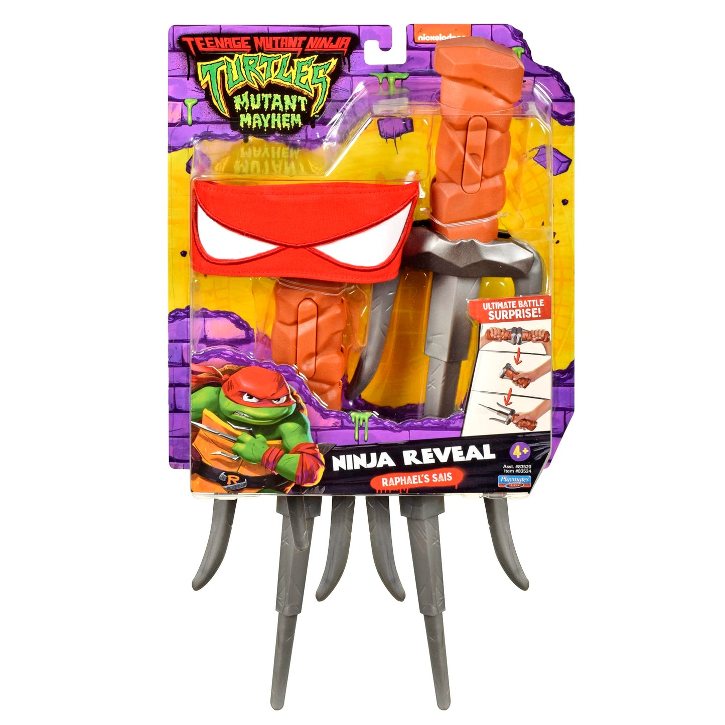 Teenage Mutant Ninja Turtles: Mutant Mayhem Raphael Sai'S Basic Role Play Set By Playmates Toys
