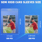 DEDC 100 Bulk Pack Card Sleeves-50 Semi Rigid Card Holder & 50 Penny Sleeves for Trading Cards, Rigid Card Sleeves and Thick Car