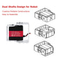 ANNIMOS 25KG Robot Servo Motor High Torque Full Metal Gear Digital Steering Servos with Mount Brackets