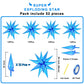 Funtoob Blue Star Balloons Metallic Star Foil Balloons Birthday Balloons Blue Star Cone Balloons Starburst Balloon Spike Balloon