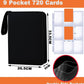 Card Binder 9 Pocket enhanced Zipper Trading Card Album 720 Cards Folders for Collectible MTG TCG Sports Cards Binder (Black)