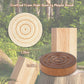 QuadPro Wooden Checkers - 24 Premium Wood Pieces, 1.26" Diameter, Brown & Burlywood, Ideal for Backgammon Replacement, Model W0032
