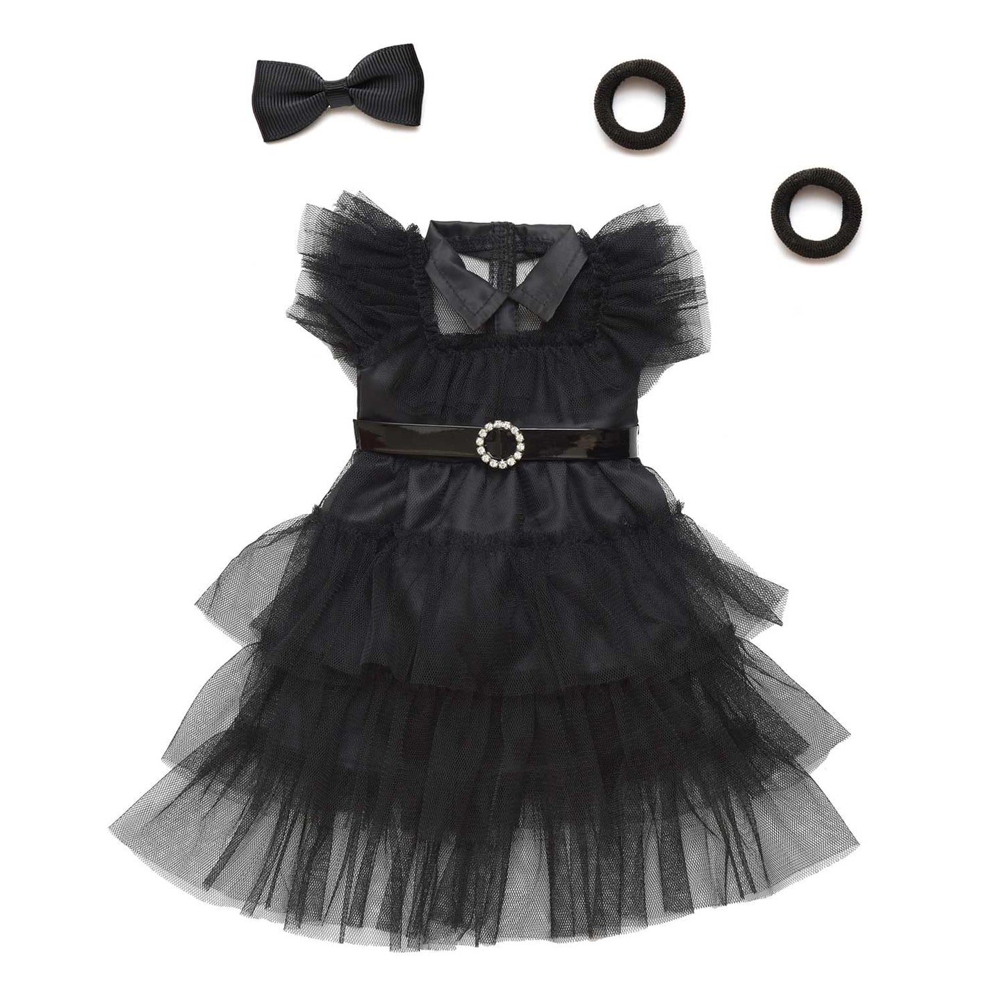 Sweet Dolly 18 Inch Doll Clothes Black Party Dress Costume for 18 Inch Dolls - Accessories Included (Doll NOT Included)