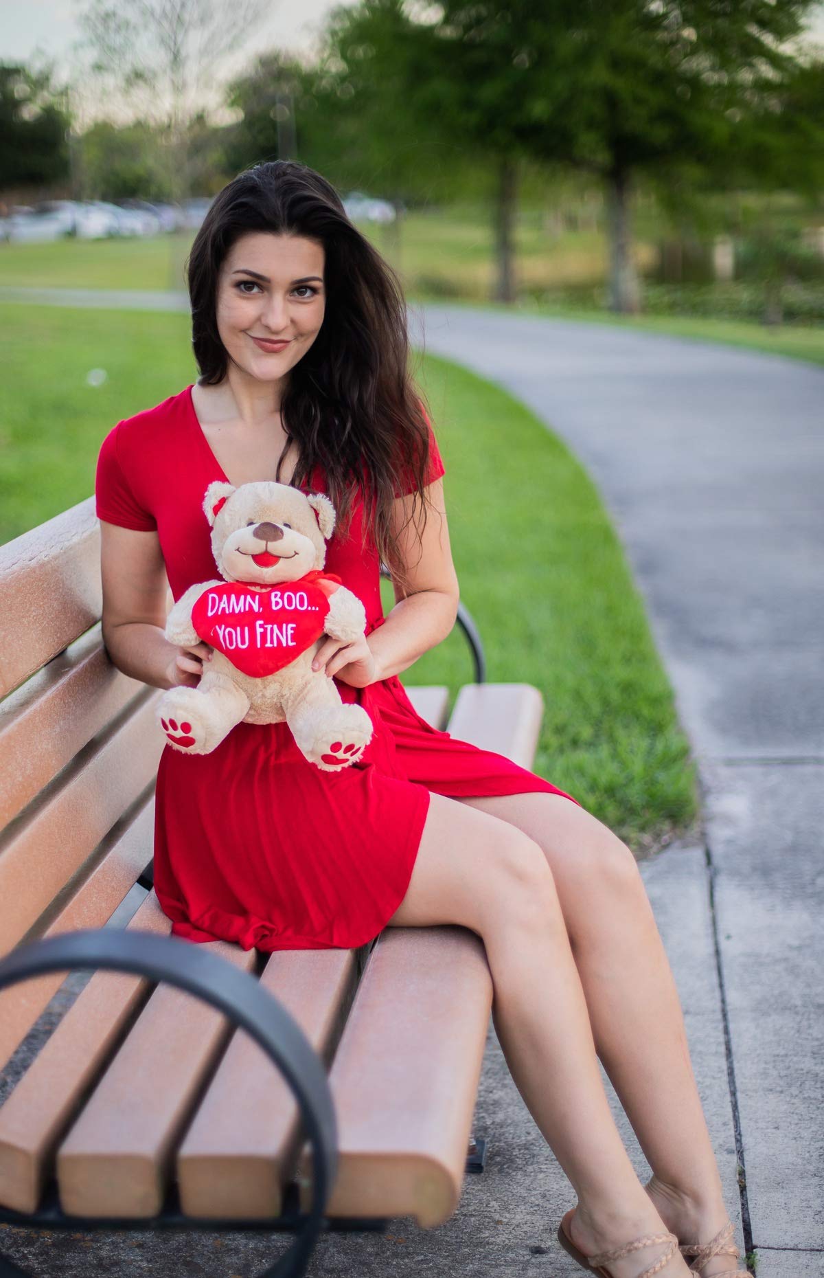Valentines Bear - 8 Inches Tall - Funny For Girlfriend, Boyfriend, Husband Or Wife
