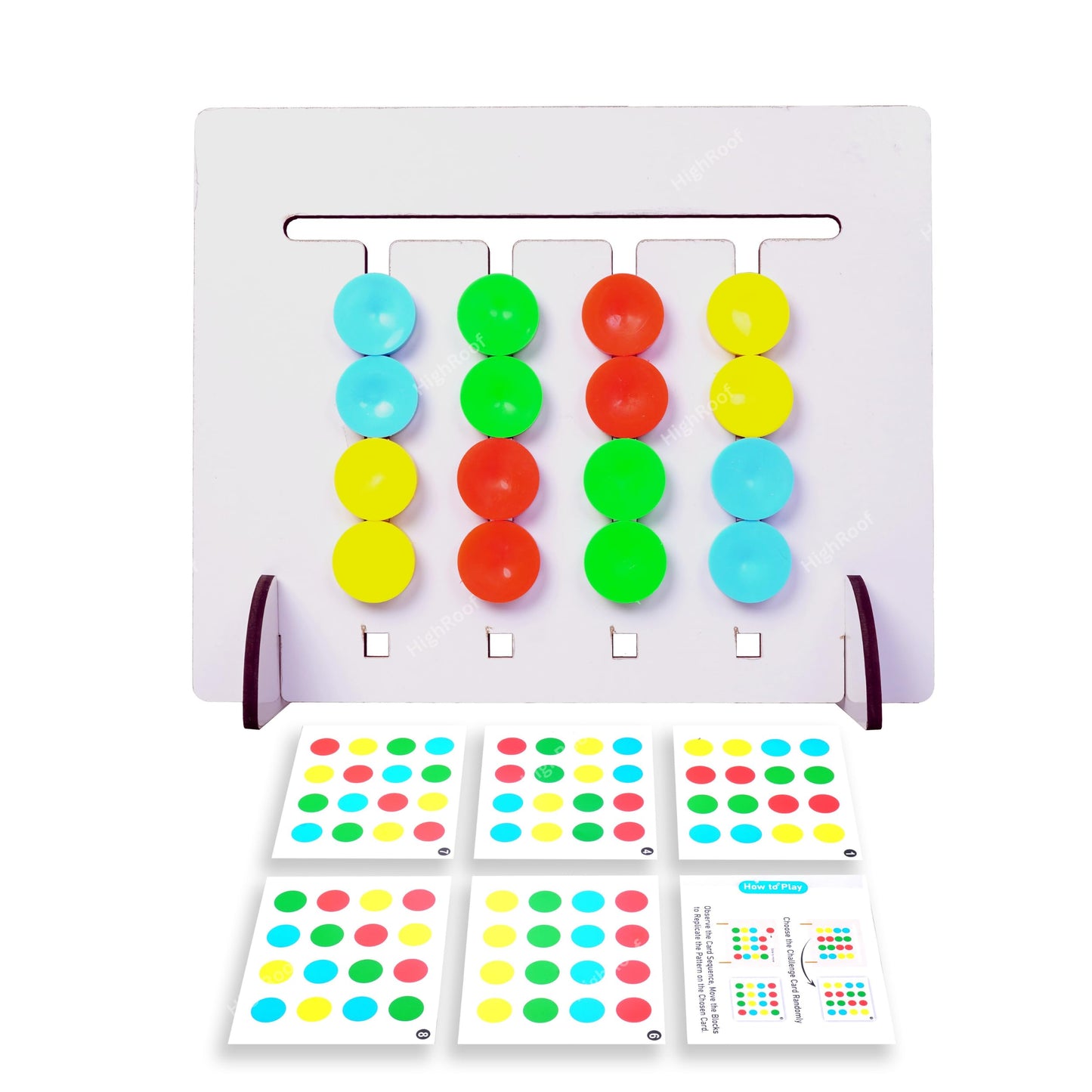 Highroof Plastic Blocks For Kids Puzzle Games For Kids Toys For Children Educational & Learning Toy For Kids,Girls & Boys (Woode
