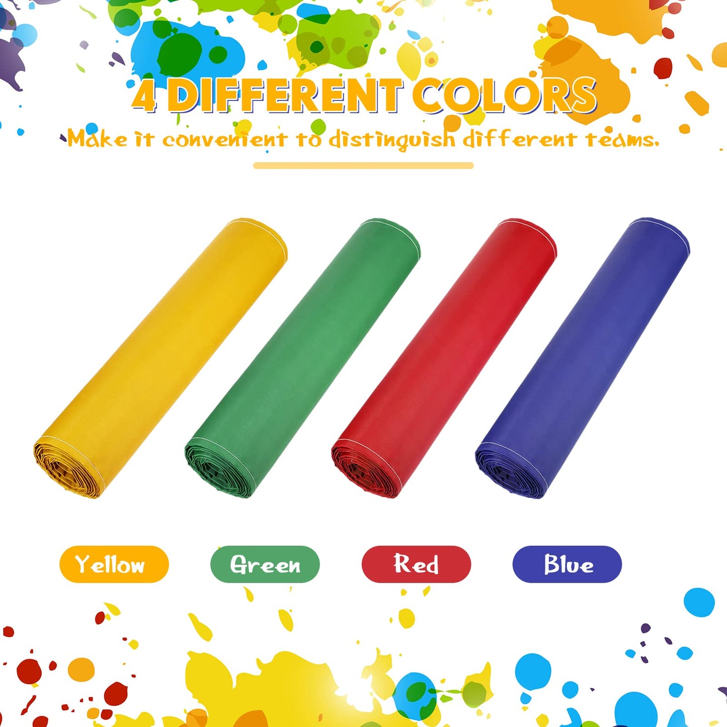 4 Pcs Playing Run Mat 20 Ft Field Day Mat Fun Teamwork Building Run Mat Oxford Cloth Rolling Mat Group Activity Playing Game Mat